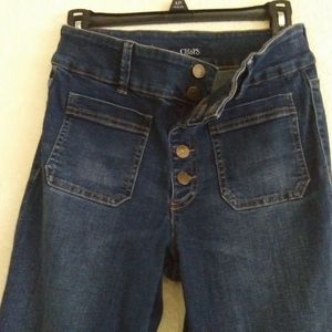 Chaps, dark blue ladies, front-button jeans, 6 👖